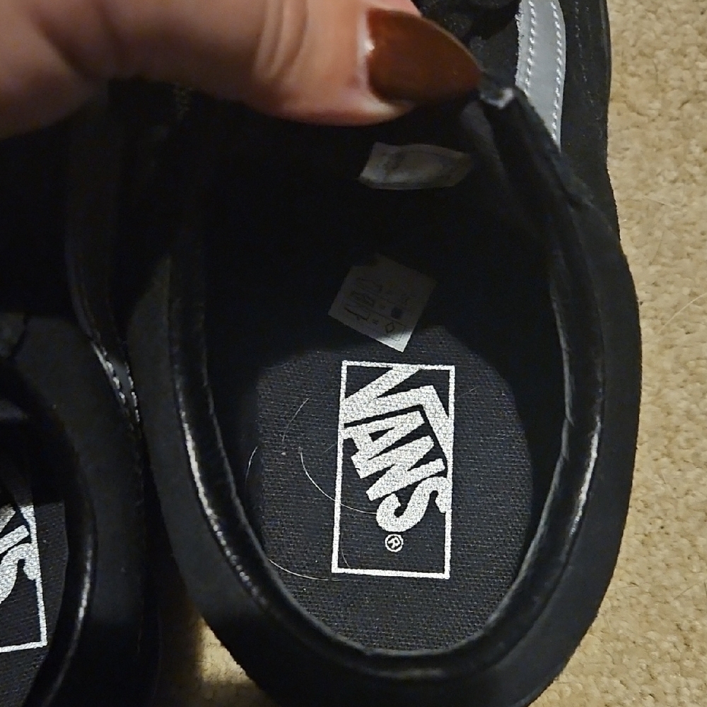 Classic Black and Silver Low Top Vans - Picture 6 of 10